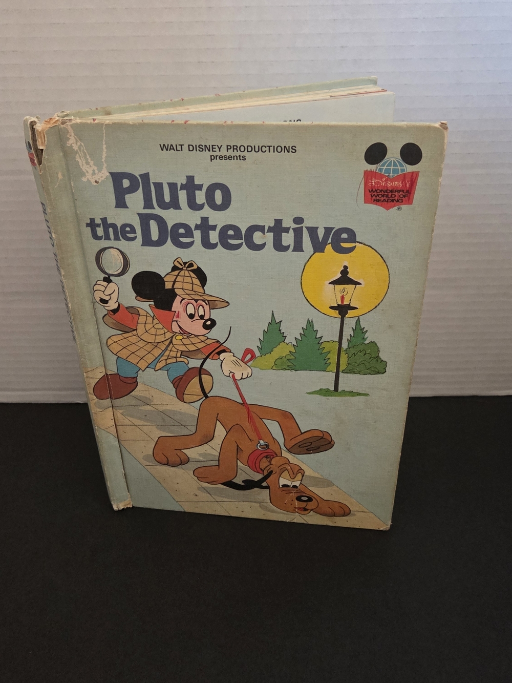 Walt Disney Presents Pluto the Detective 1980 Hardcover Book Club Mickey Mouse